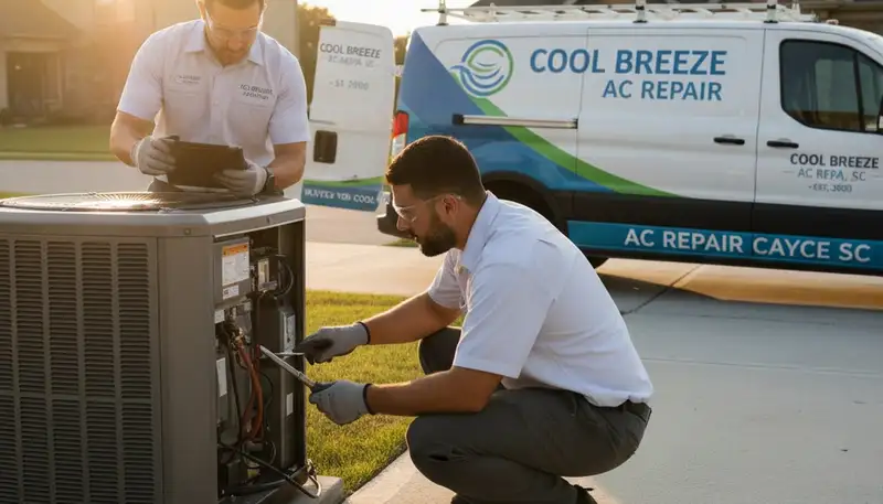 Professional AC repair technicians serving residential units in Columbia SC