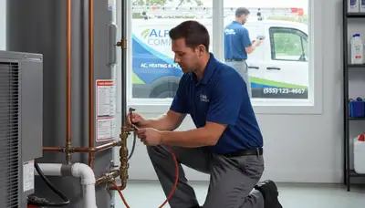 Local plumber fixing water heater in Columbia, SC for Five Star Cooling plumbing services