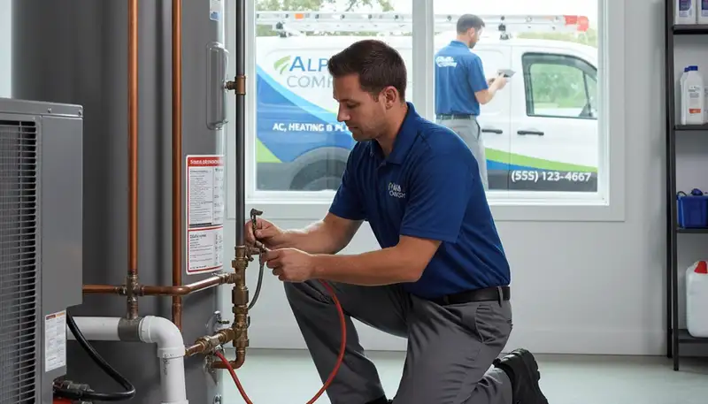 Local plumber fixing water heater in Columbia, SC for Five Star Cooling plumbing services